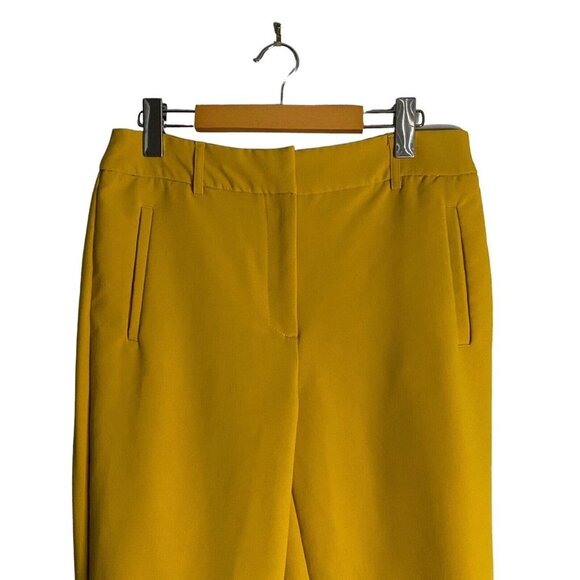 Dalia Women's Mustard Yellow Ankle Dress Pants - Picture 2 of 9